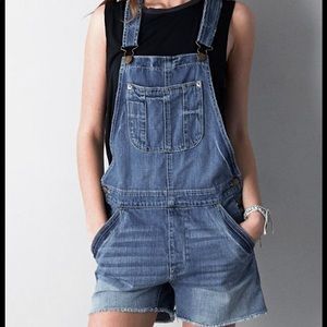 AEO Denim Short Overalls